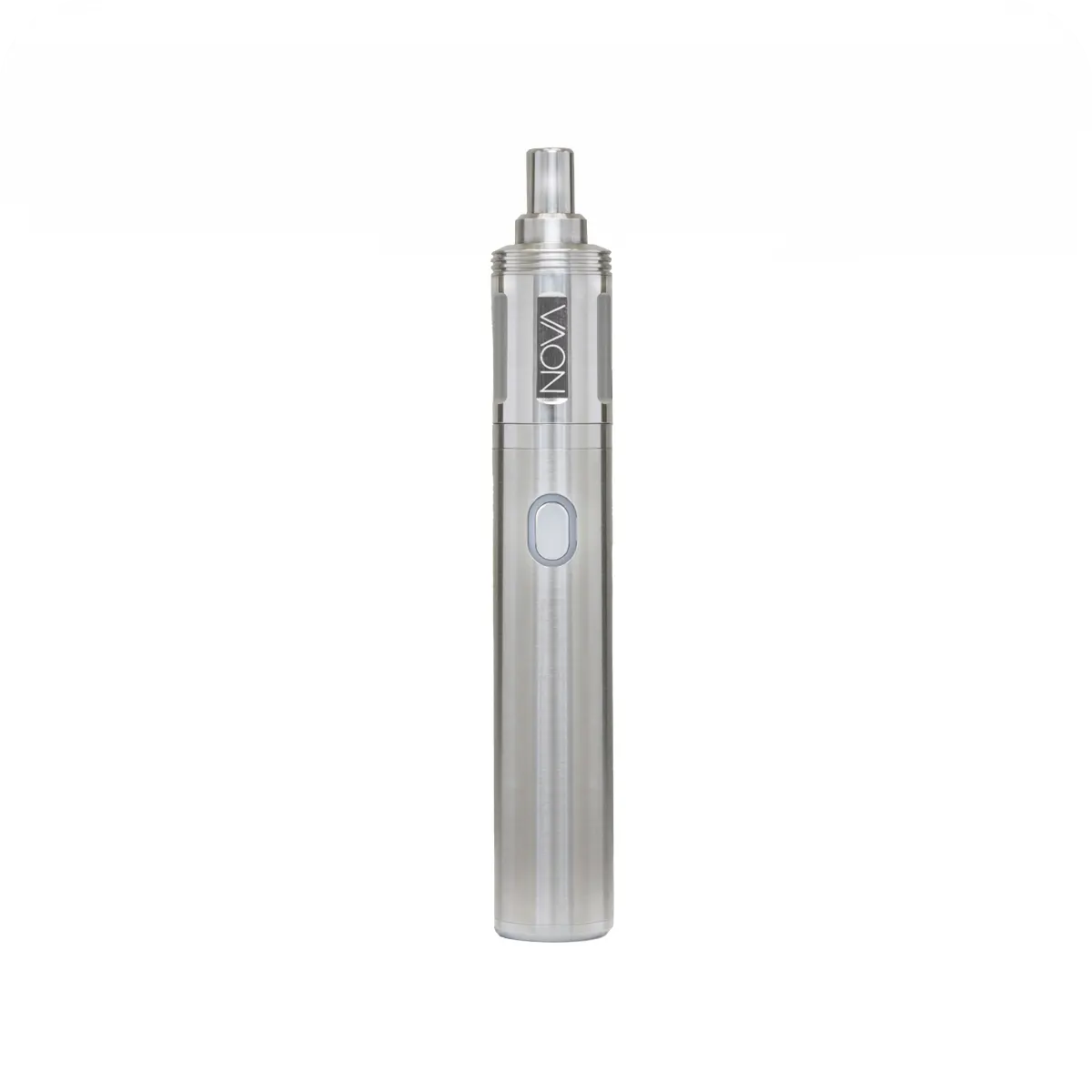 Cipher NOVA electronic smoking pipe with built-in lighter and interchangeable smoking pod system in Stainless Steel color